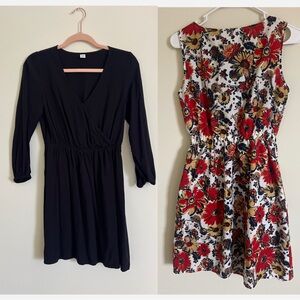 2 for $20! Old Navy Black and Floral Women's Dress Set